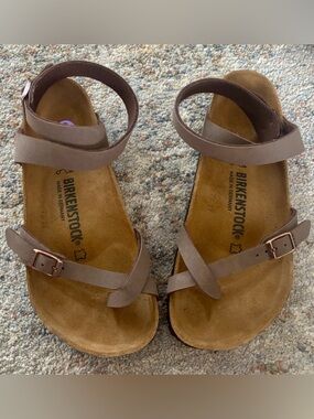 Birkenstock Brown Strappy Leather Sandals women size 8